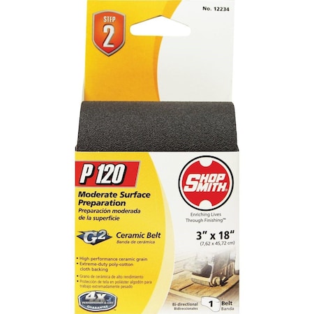 Gator Finishing Platinum 3 In. x 18 In. 120 Grit Fine Heavy Duty Sanding Belt 7086